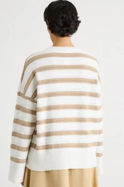 Maglia girocollo - Cammello Bianco