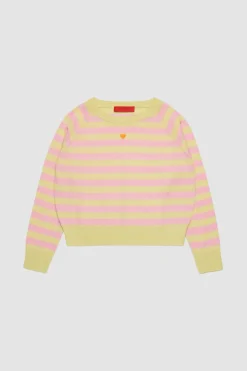 Maglia girocollo con ricamo BAMBINI - Giallo Rosa