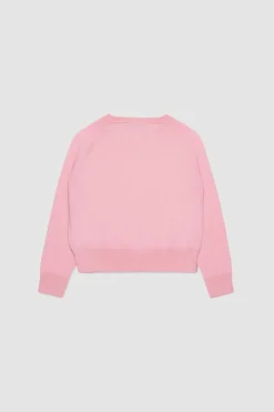 Maglia girocollo con ricamo BAMBINI - Rosa