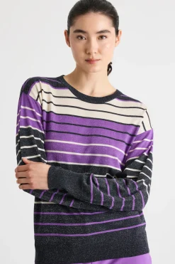 Maglia girocollo dritta - Viola