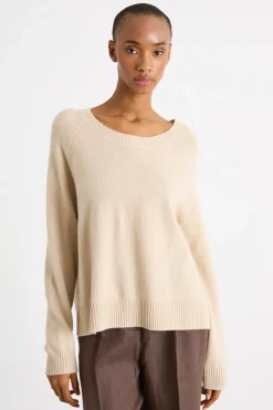 Maglia girocollo regolare - Beige
