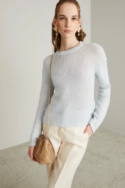 Maglia in cashmere - Azzurro Chiaro
