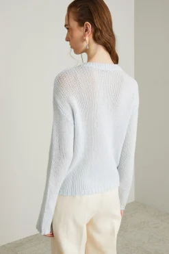 Maglia in cashmere - Azzurro Chiaro