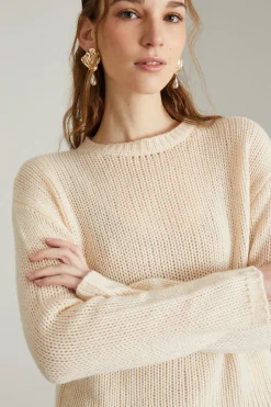 Maglia in cashmere - Beige Chiaro