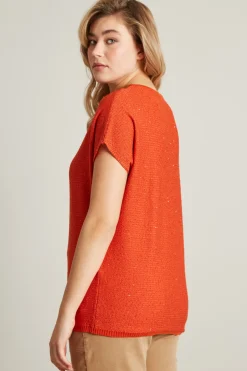 Maglia in cotone - Arancio