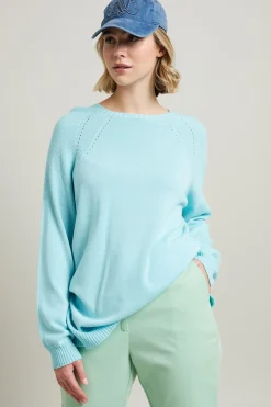 Maglia in cotone - Azzurro