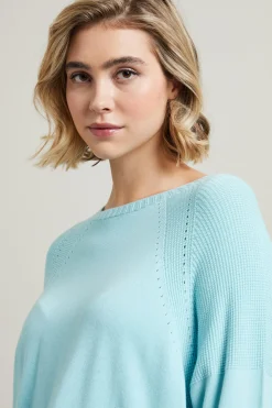 Maglia in cotone - Azzurro