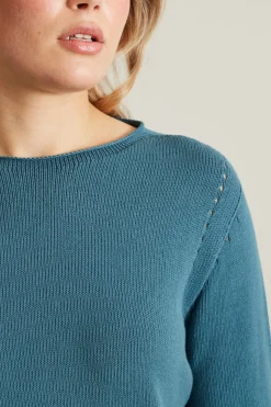 Maglia in cotone - Azzurro