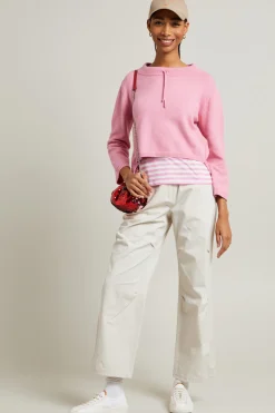 Maglia in cotone con coulisse - Rosa