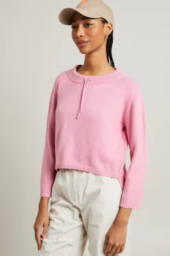 Maglia in cotone con coulisse - Rosa
