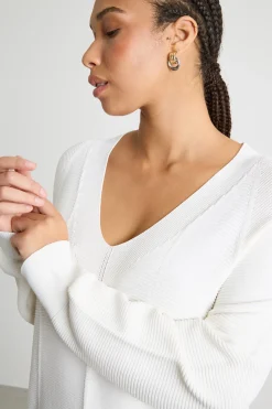 Maglia in filato crepe - Bianco