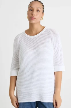 Maglia in filato crepe - Bianco