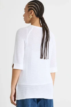 Maglia in filato crepe - Bianco