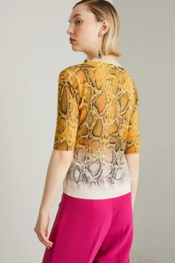 Maglia in filato crépe - Animalier