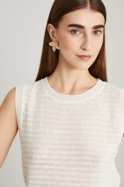 Maglia in filato di lino - Avorio