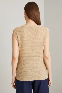 Maglia in filato di lino - Beige