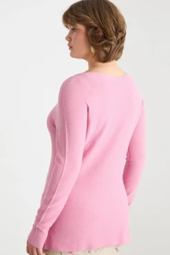 Maglia in filato laminato - Rosa