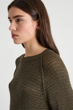 Maglia in filato laminato - Verde