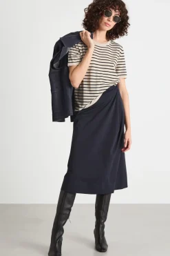 Maglia in filato leggero - Beige Nero