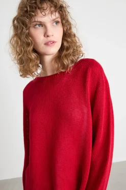 Maglia in filato leggero - Rosso