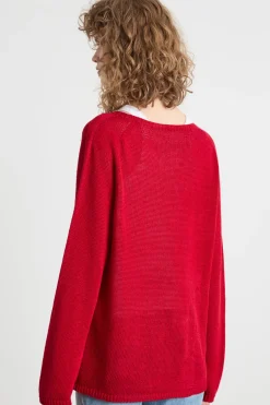 Maglia in filato leggero - Rosso