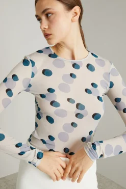 Maglia in jersey calza - Azzurro