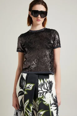Maglia in lana con paillettes - Antracite