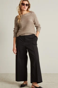 Maglia in lurex - Beige