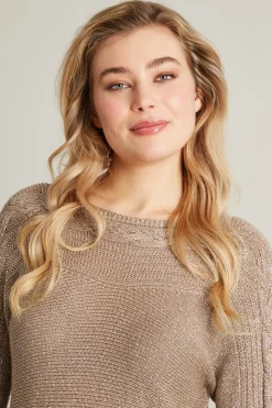 Maglia in lurex - Beige