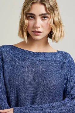 Maglia in lurex - Blu