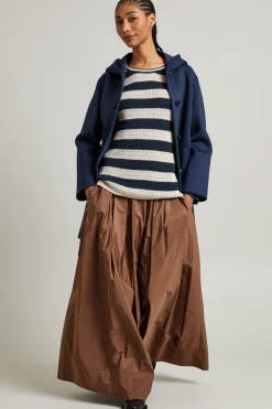 Maglia in puro lino - Blu Crema