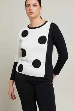 Maglia in viscosa - Bianco Nero
