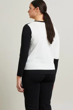 Maglia in viscosa - Bianco Nero