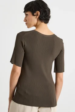 Maglia in viscosa crepe - Verde
