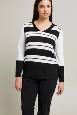 Maglia in viscosa crépe - Nero Bianco