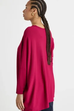Maglia in viscosa stretch - Bordeaux