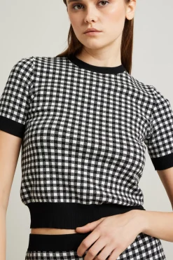 Maglia jacquard - Bianco Nero