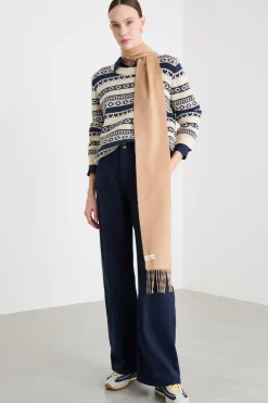 Maglia jacquard - Blu Beige