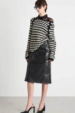 Maglia leggera con maniche raglan - Avorio Nero