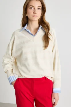 Maglia morbida bouclé - Bianco