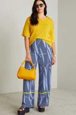 Maglia morbida con scollo a V - Giallo Sole