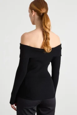 Maglia off shoulder - Nero