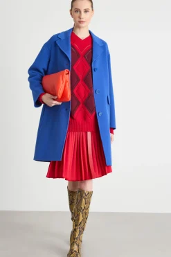 Maglia oversize a rombi - Rosso