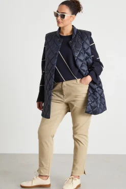 Maglia oversize con intarsi a contrasto - Blu Avorio