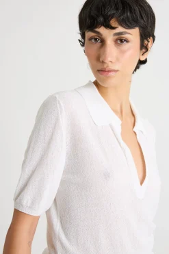 Maglia stile polo - Bianco