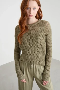 Maglia traforata - Verde