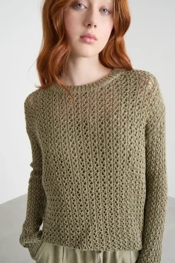 Maglia traforata - Verde