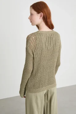 Maglia traforata - Verde