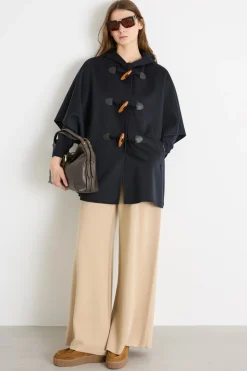 Mantella con alamari - Blu