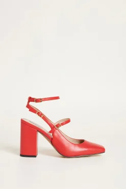 Mary Jane con doppio cinturino - Rosso